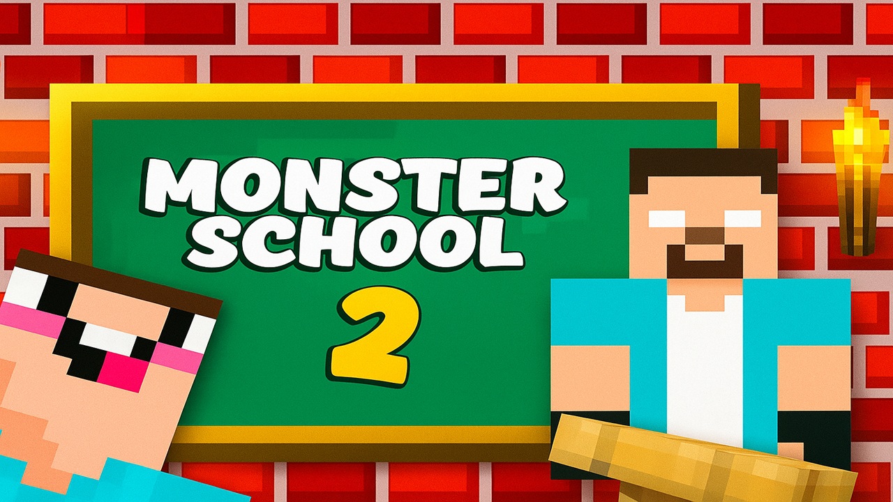 Monster School 2 — Minecraft-style agility minigames