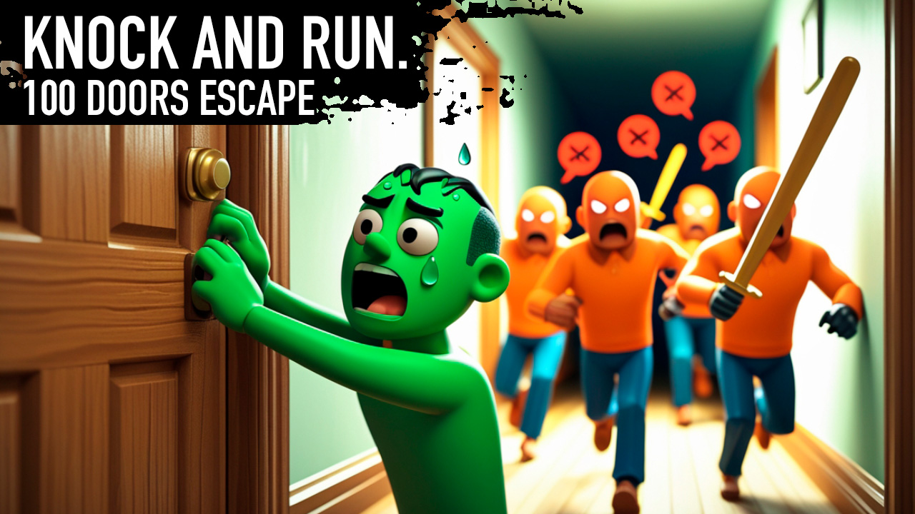 Knock and Run. 100 Doors Escape — 3D corridor runner