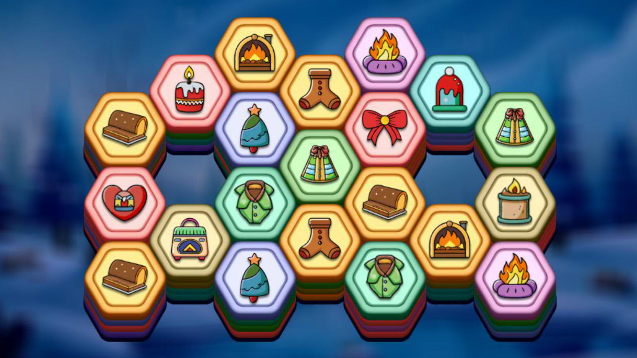 Winter Hexa Stack — Hex tile sorting puzzle