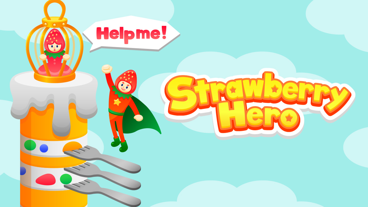 Strawberry Hero — One-button climbing arcade
