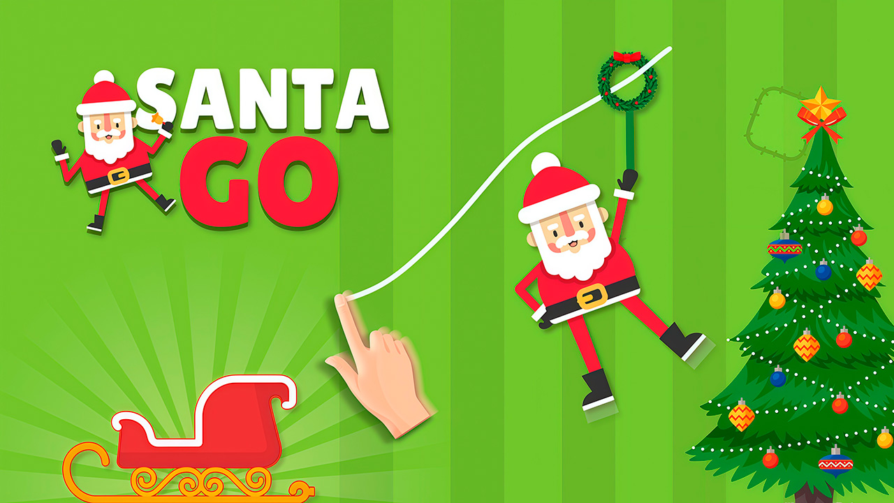 Santa Go — Christmas path-drawing puzzle
