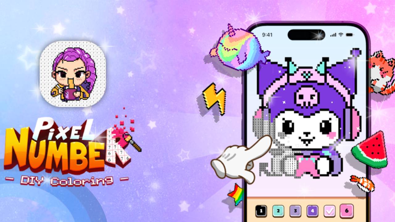 Pixel Number — Pixel color-by-number